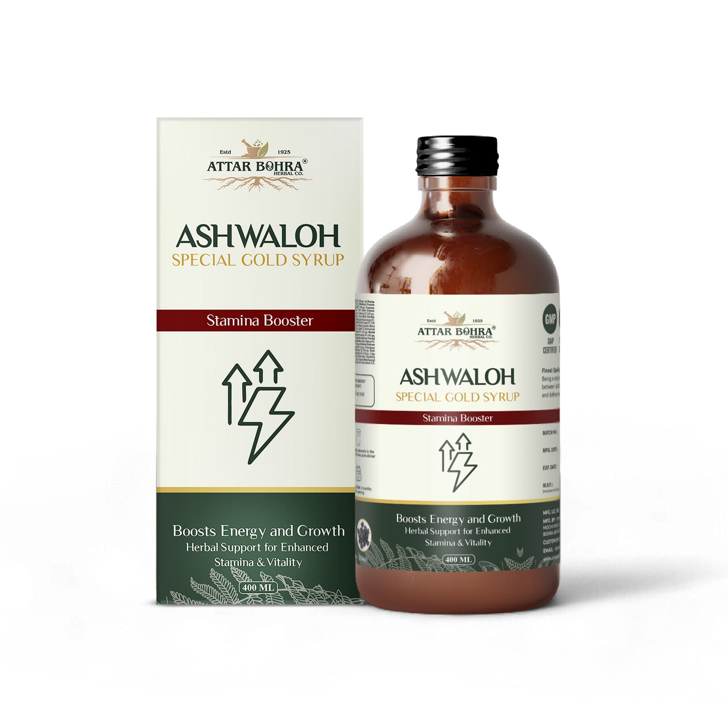 Ashwaloh Special Gold Syrup (400ml) | For Energy | For Height