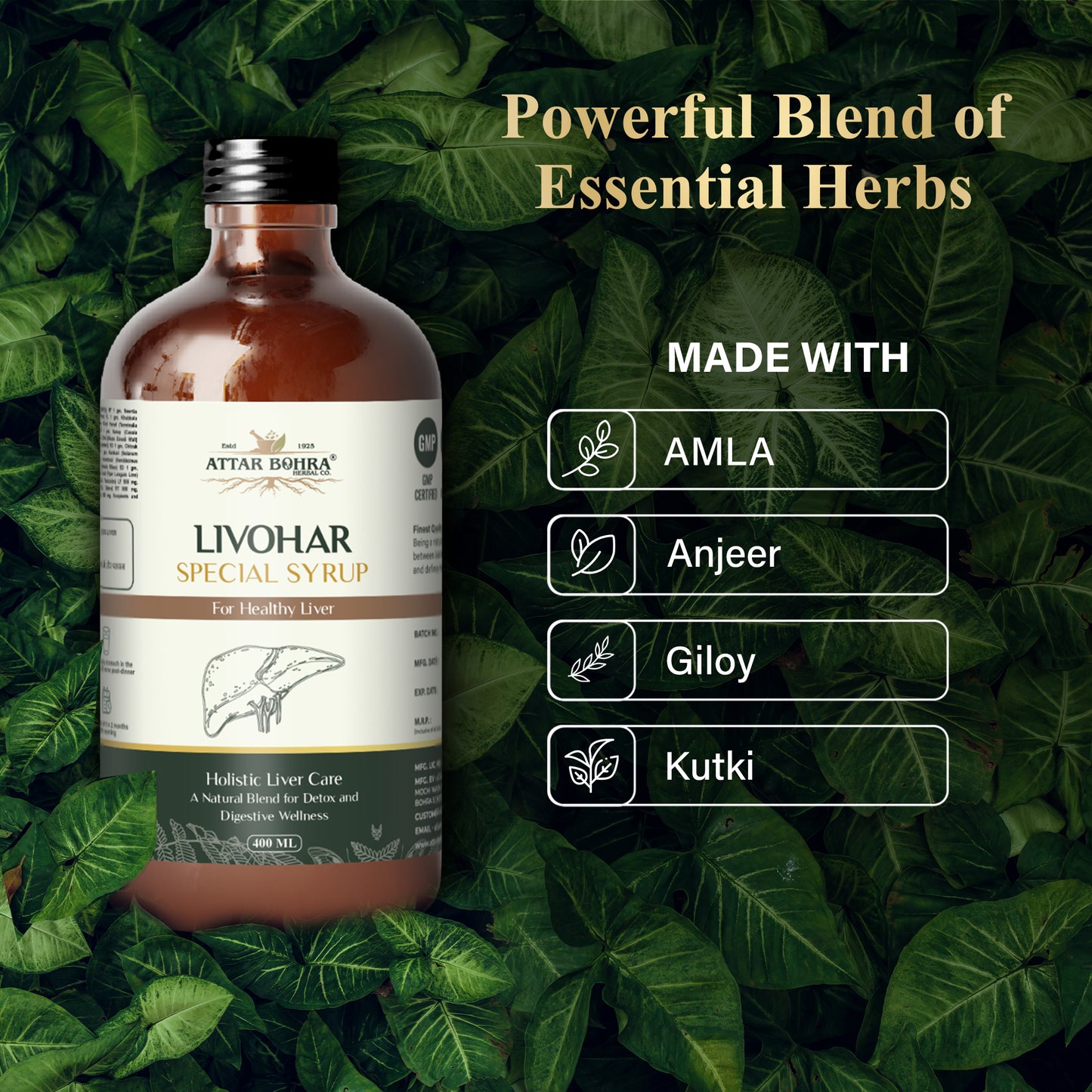 Livohar Special Syrup (400ml) | Strengthens the Liver health | Good Digestive system
