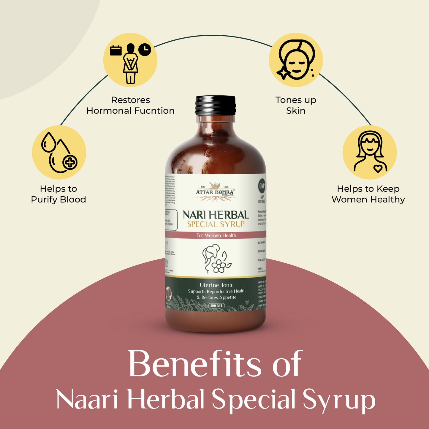 नारी हर्बल (170ml/400ml) | महिलाओं के स्वास्थ्य के लिए