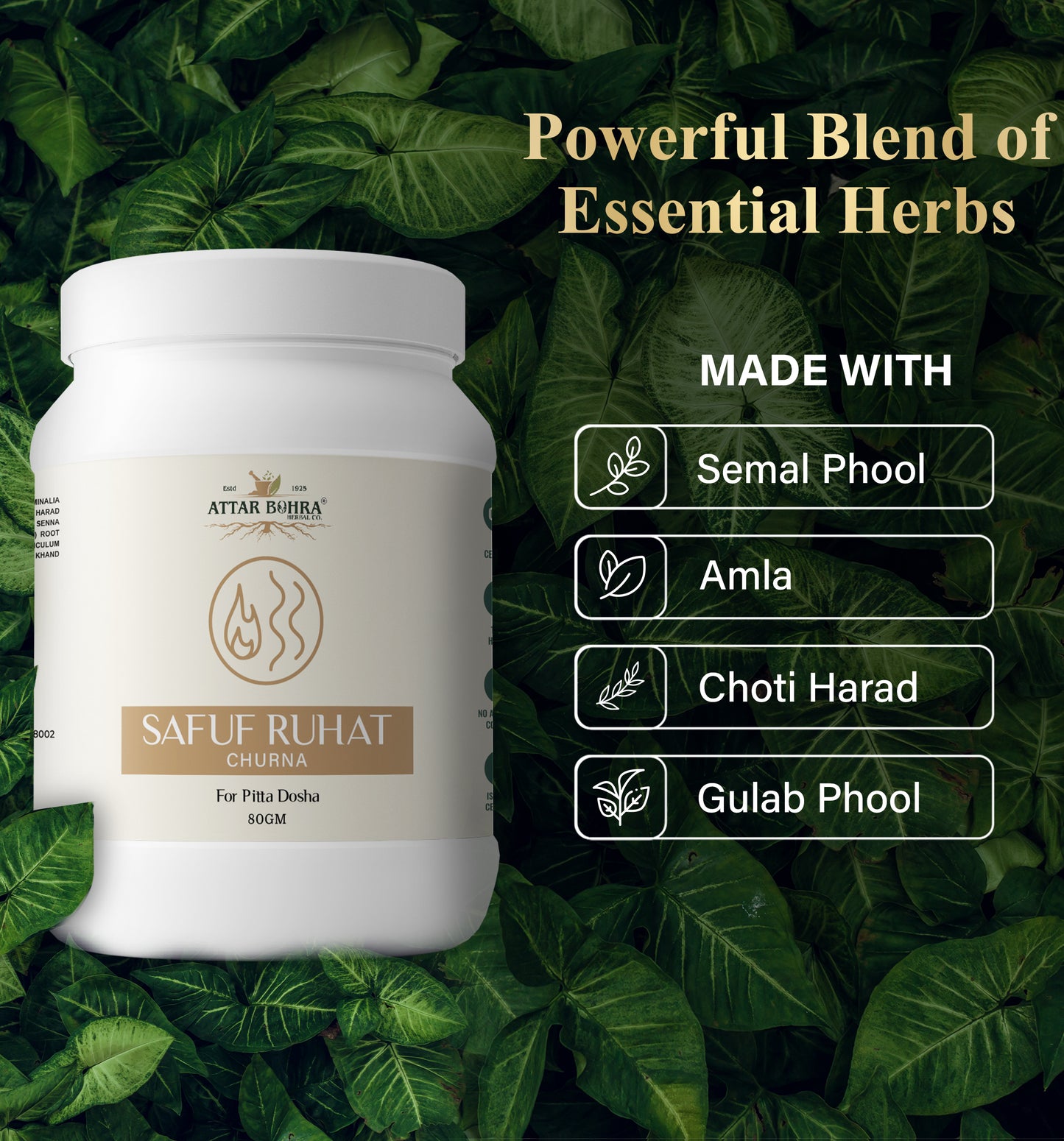 Safuf Ruhat Churna (80gm) | For pitta Dosha