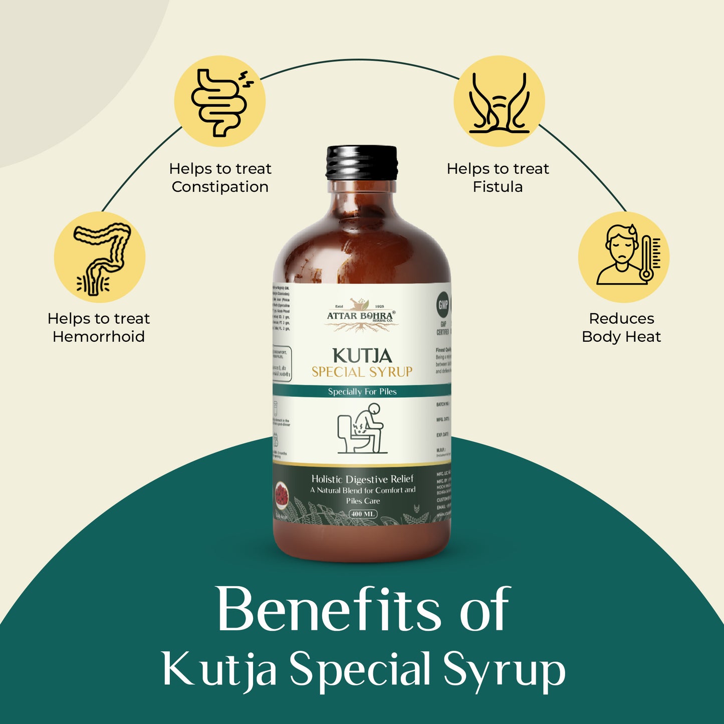 Kutja Special Syrup(400ml) | Specially For Piles